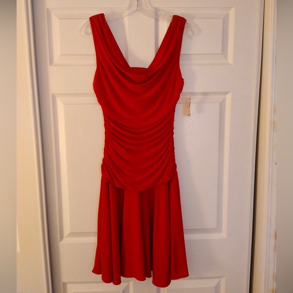 Dress Barn Dresses & Skirts - Red Ruched Dress
